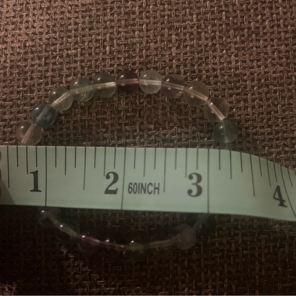 Fluorite Genuine Real Stone Stretch Beaded Bracelets Handmade Green Purple New - Picture 11 of 11